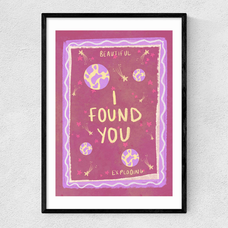 I Found You Narrow Black Frame