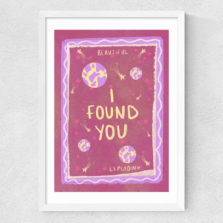 I Found You Medium White Frame