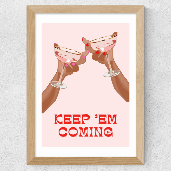 Keep 'Em Coming Wide Oak Frame Keep 'Em Coming Wide Oak Frame