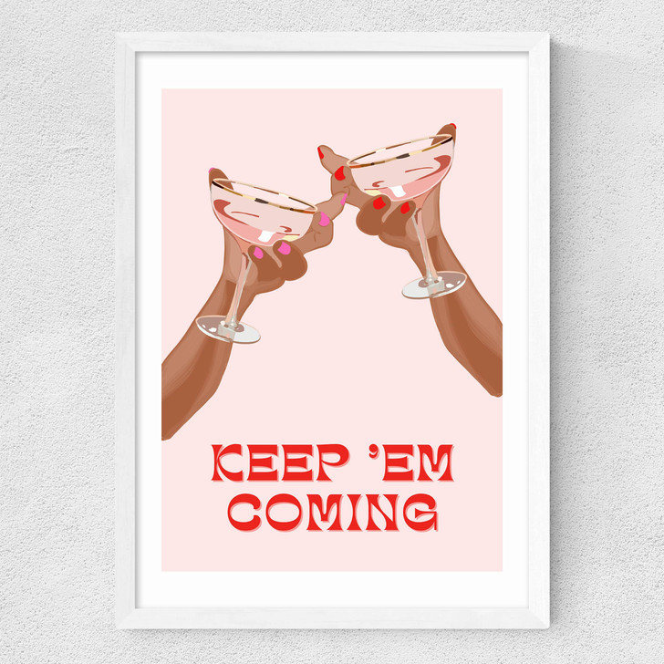 Keep 'Em Coming Medium White Frame Keep 'Em Coming Medium White Frame