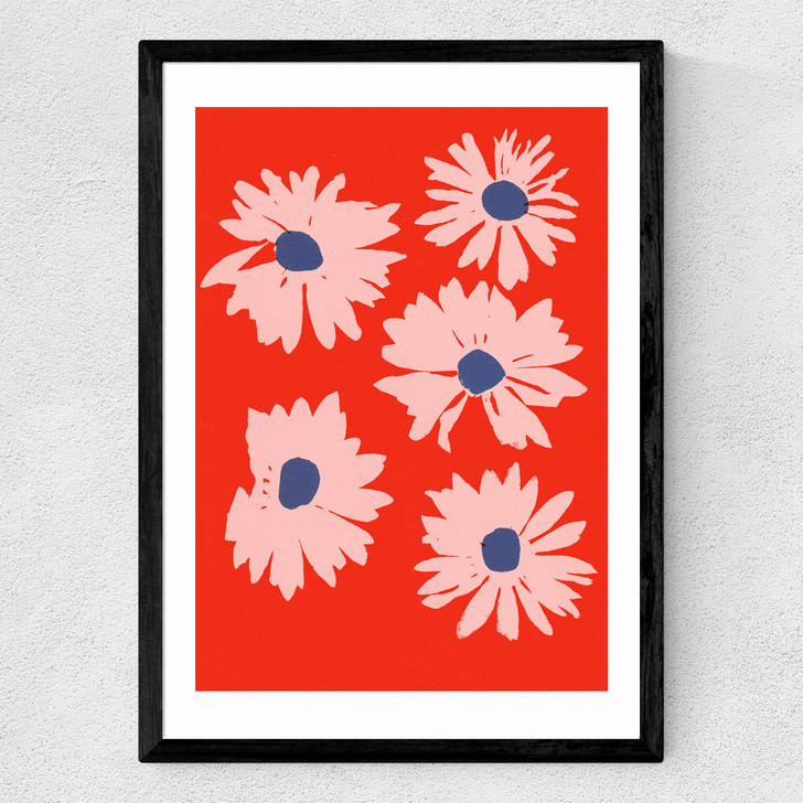 Daisies IV Medium Black Frame Daisies IV Medium Black Frame