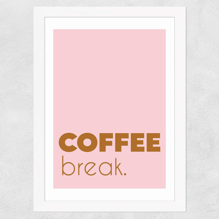 Coffee Break Wide White Frame