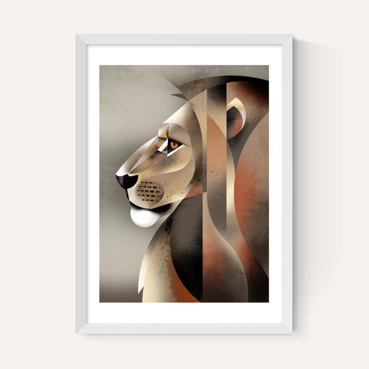 Lion in Profile by Dieter Braun