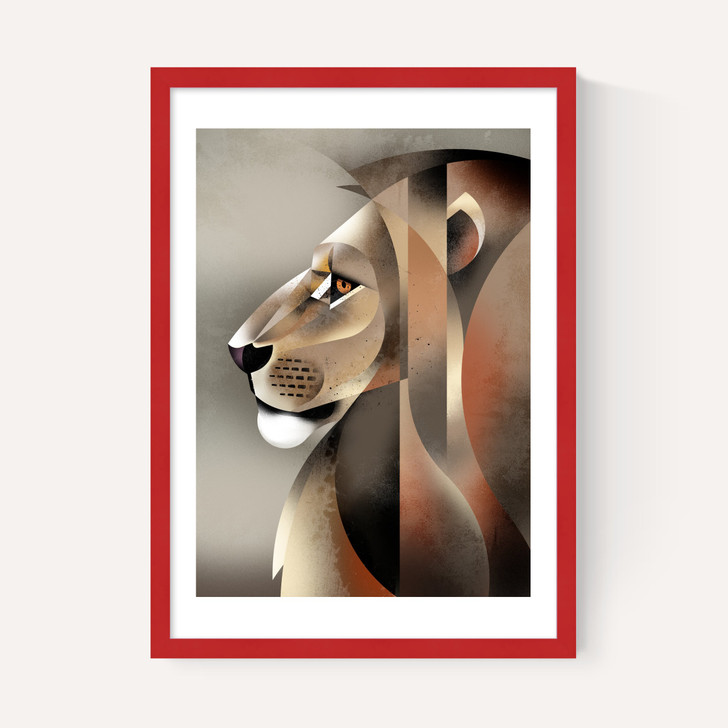 Lion in Profile by Dieter Braun