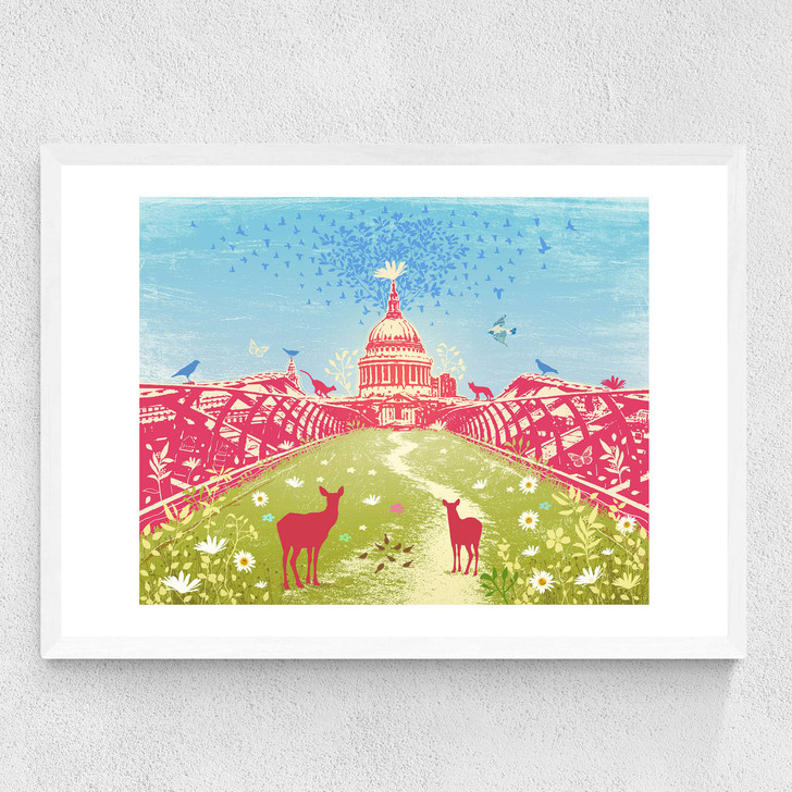 The Nature of London Medium White Frame
