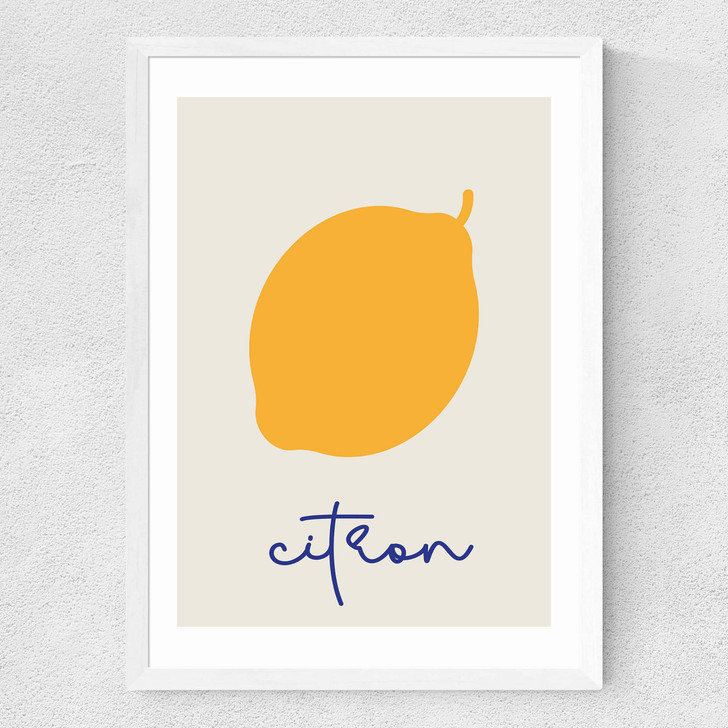 Citron Medium White Frame