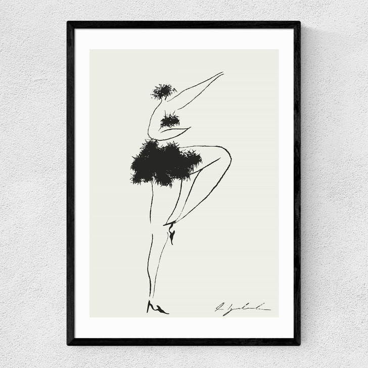 Dancing Lady Narrow Black Frame Dancing Lady Narrow Black Frame