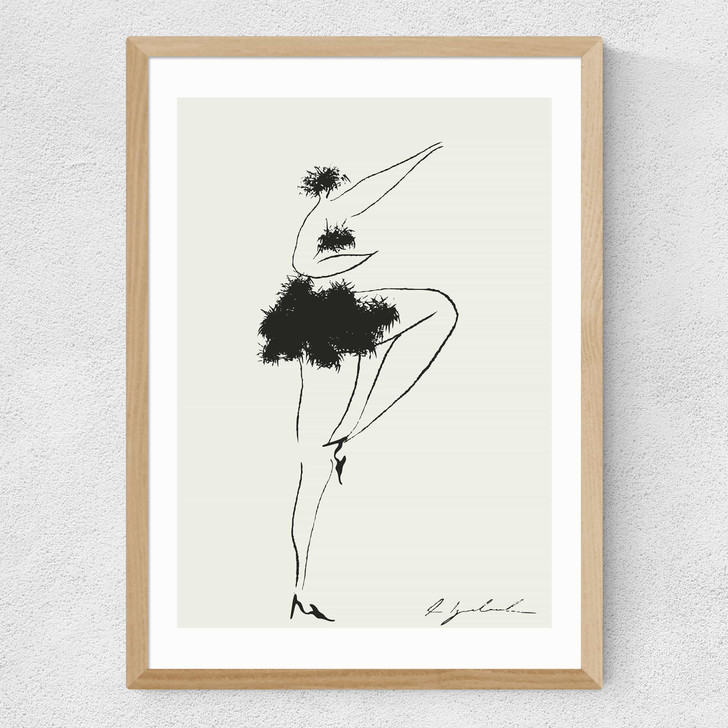 Dancing Lady Medium Oak Frame Dancing Lady Medium Oak Frame