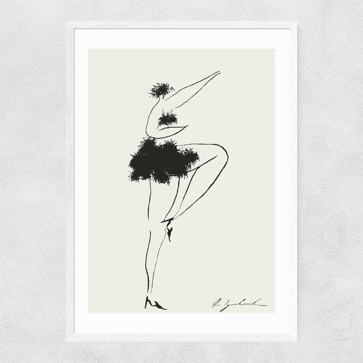 Dancing Lady Narrow White Frame Dancing Lady Narrow White Frame