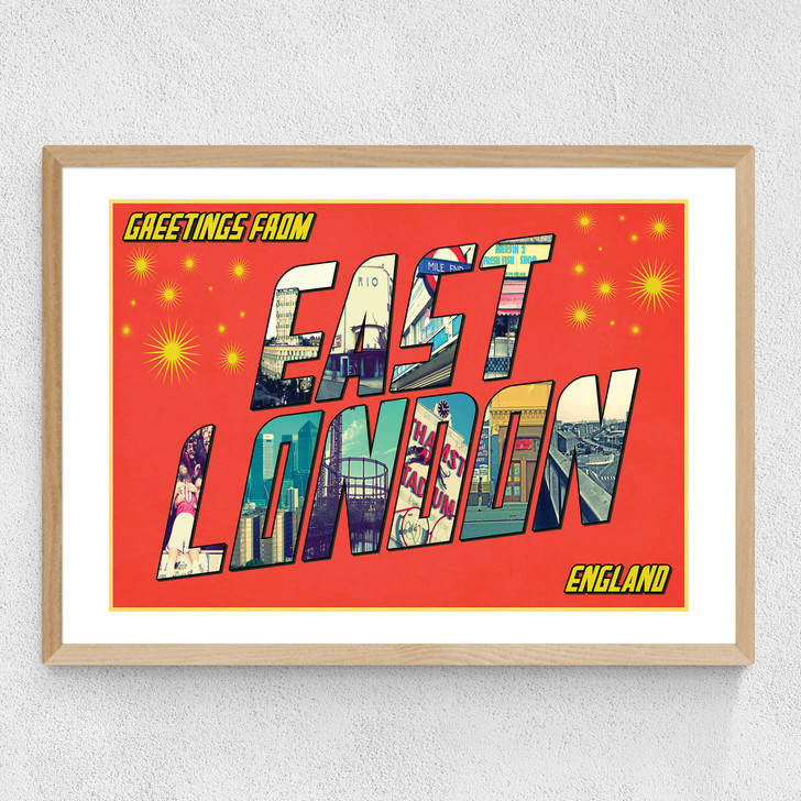 East London Medium Oak Frame