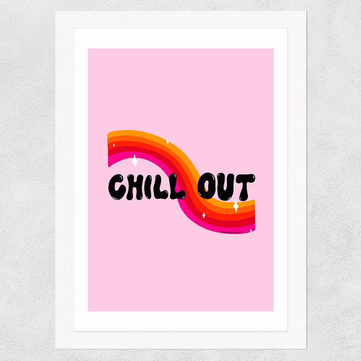 Rainbow Child Wide White Frame