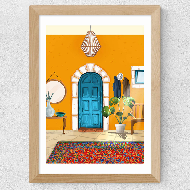 Spanish Villa Interior Wide Oak Frame