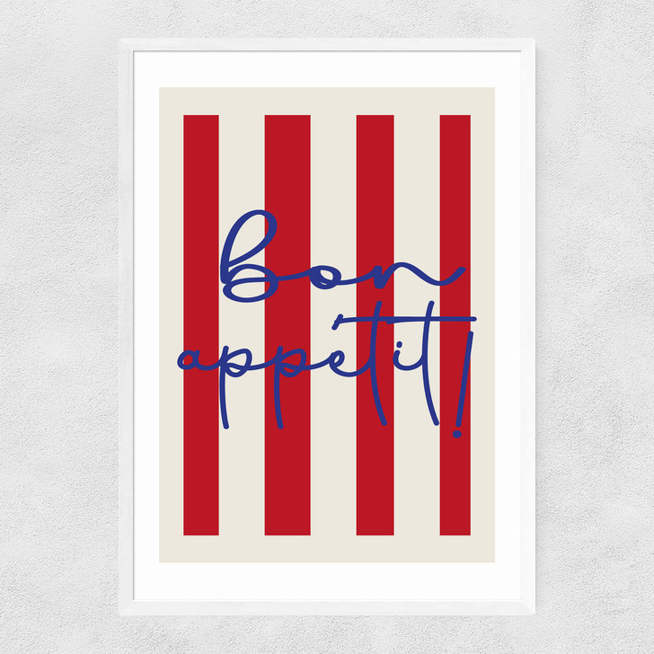 Bonn Appetit Narrow White Frame Bonn Appetit Narrow White Frame