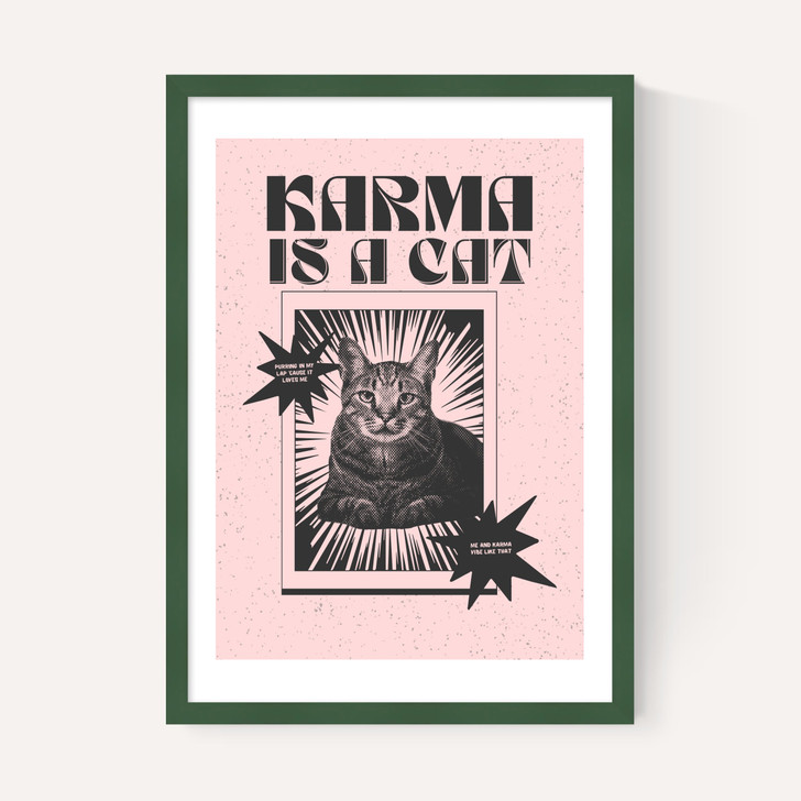 Karma Is A Cat (Pink)