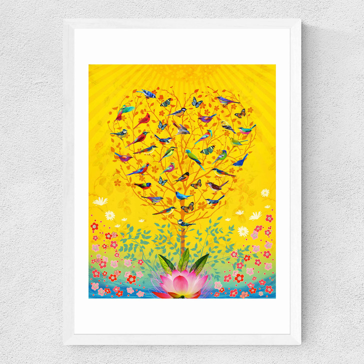 The Sound of Sunshine Medium White Frame