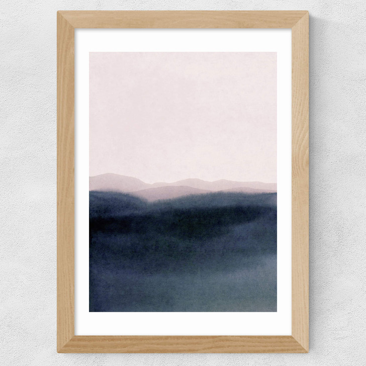 Dusk Scenery Wide Oak Frame Dusk Scenery Wide Oak Frame