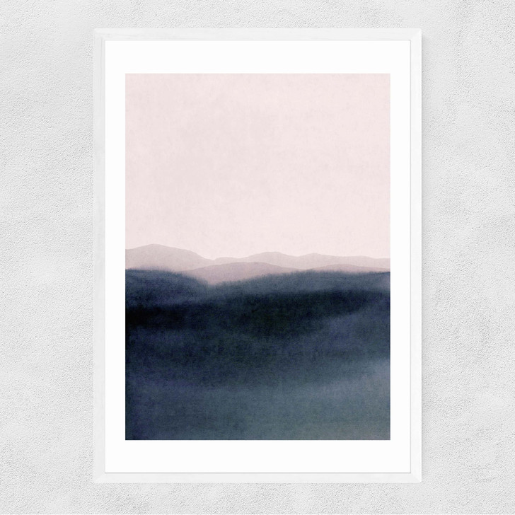Dusk Scenery Narrow White Frame Dusk Scenery Narrow White Frame