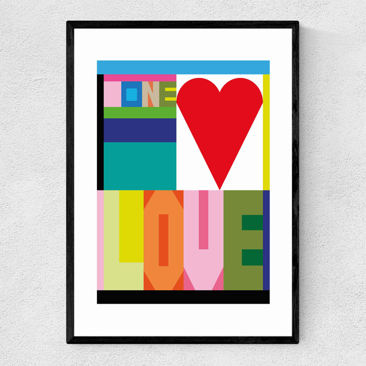 One Love by Frances Collett Narrow Black Frame One Love by Frances Collett Narrow Black Frame