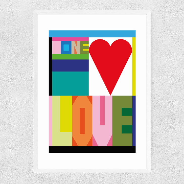 One Love by Frances Collett Narrow White Frame One Love by Frances Collett Narrow White Frame
