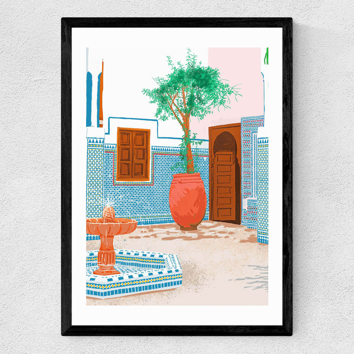 Moroccan Villa Medium Black Frame