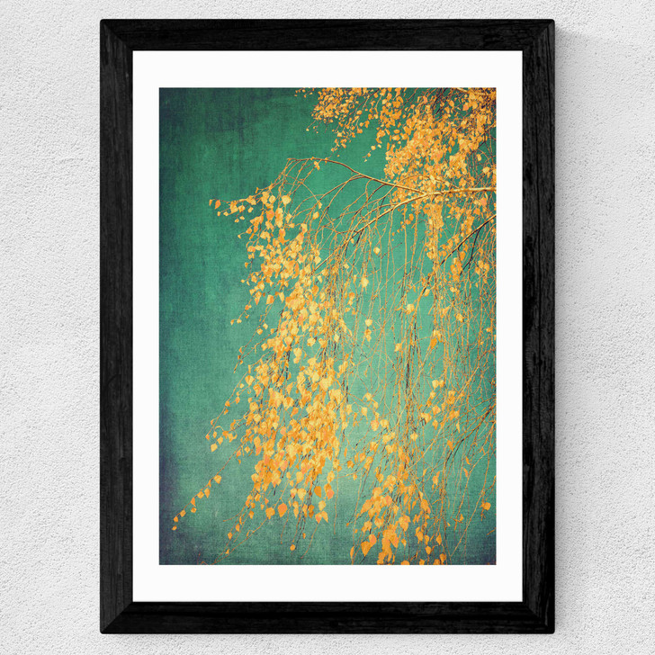 Whispers of Yellow Wide Black Frame