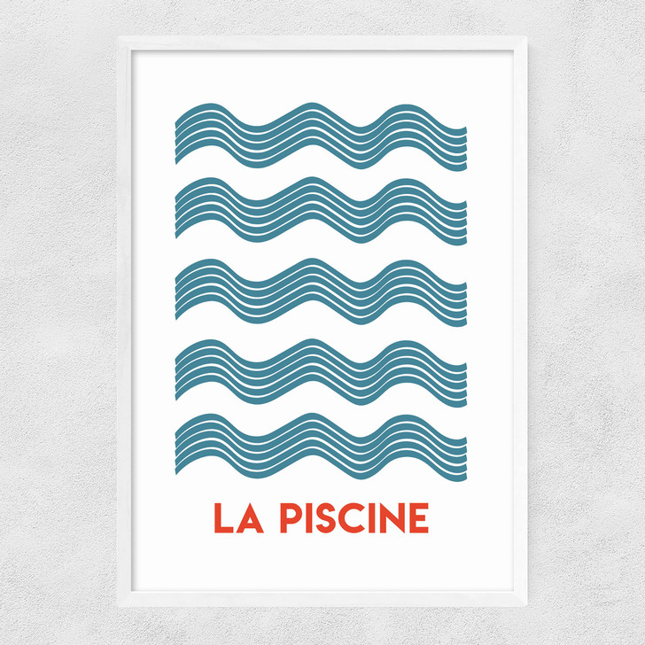 La Piscine Narrow White Frame