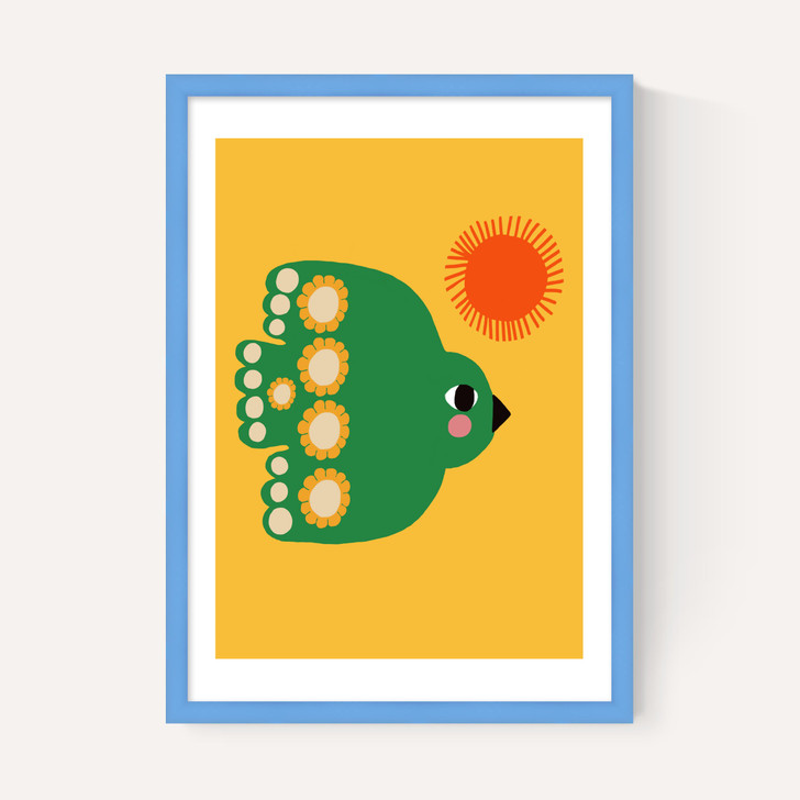 Green Flying Bird