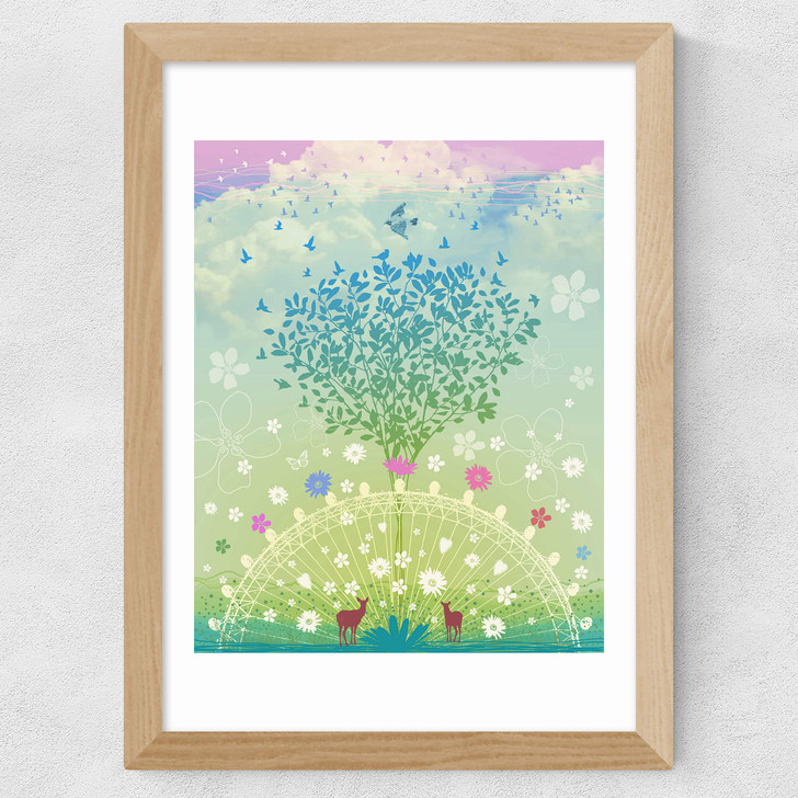 London Love Wide Oak Frame London Love Wide Oak Frame