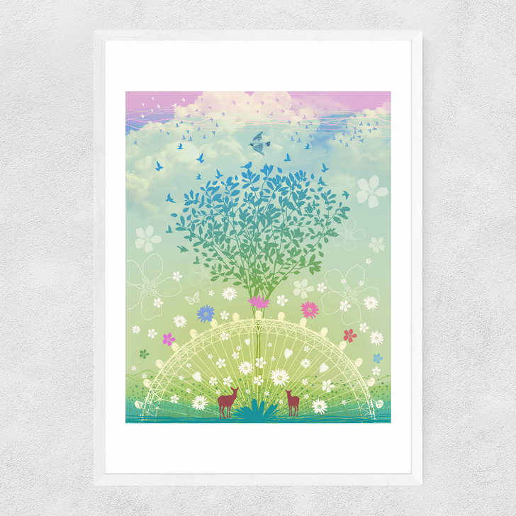 London Love Narrow White Frame London Love Narrow White Frame