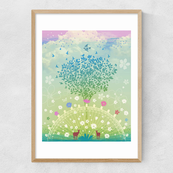 London Love Narrow Oak Frame