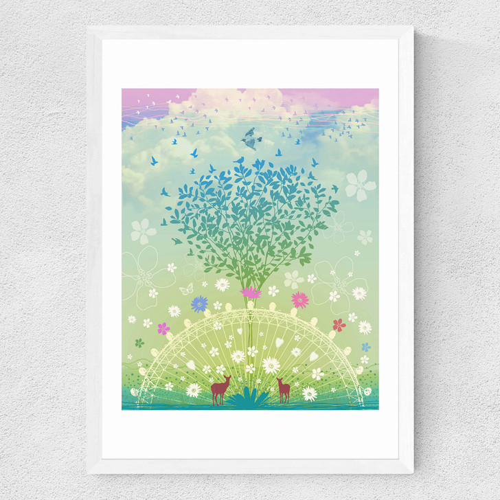 London Love Medium White Frame