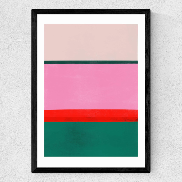 Stripe Study 16 Medium Black Frame Stripe Study 16 Medium Black Frame