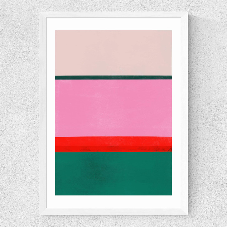 Stripe Study 16 Medium White Frame Stripe Study 16 Medium White Frame