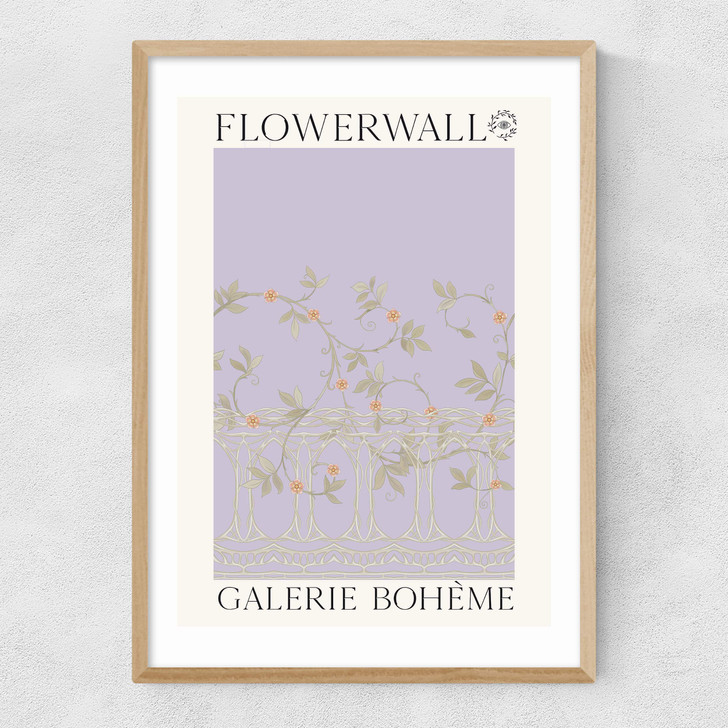 Flowerwall III Narrow Oak Frame