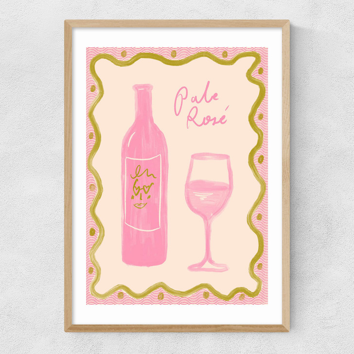 Pale Rose Narrow Oak Frame
