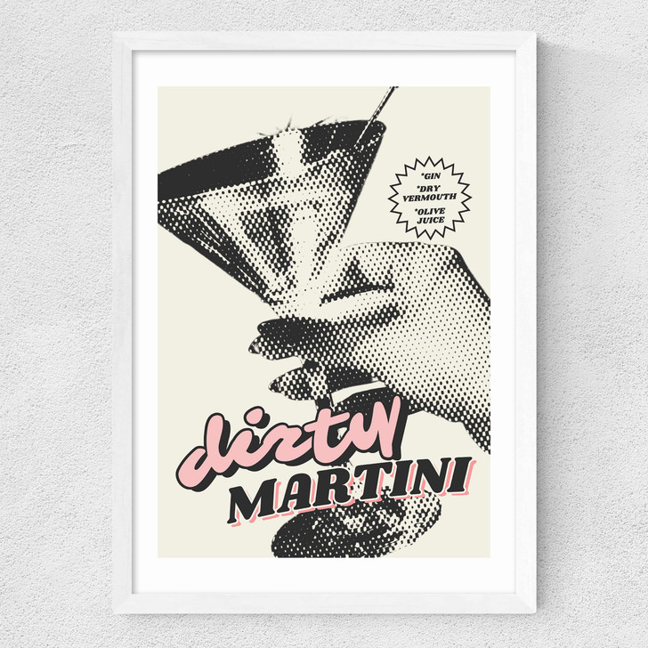 Retro Dirty Martini Medium White Frame Retro Dirty Martini Medium White Frame