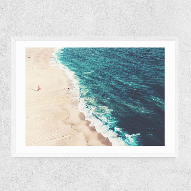 Nazare Beach Narrow White Frame Nazare Beach Narrow White Frame