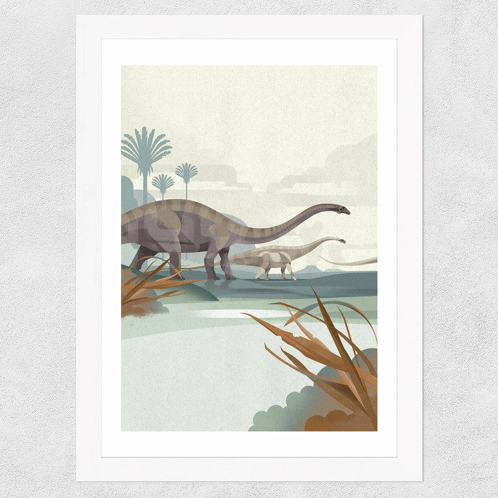 Diplodocus Wide White Frame