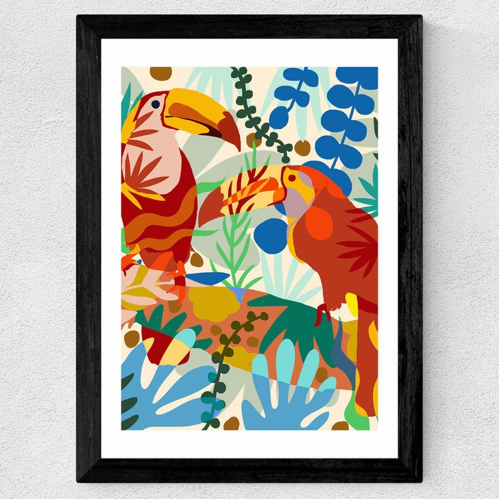 A Toucan of My Affection Wide Black Frame