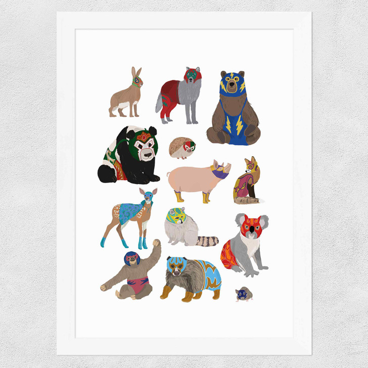 Mexican Wrestling Wide White Frame Mexican Wrestling Wide White Frame