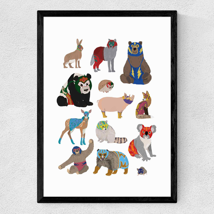 Mexican Wrestling Medium Black Frame