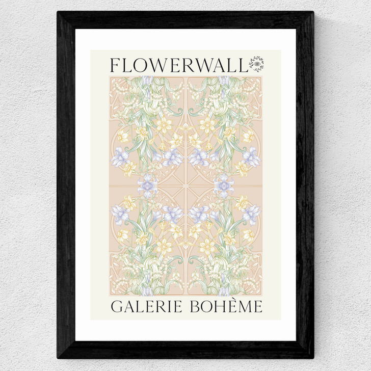 Flowerwall II Wide Black Frame