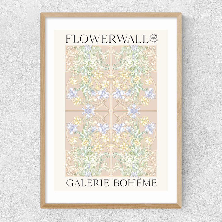 Flowerwall II Narrow Oak Frame