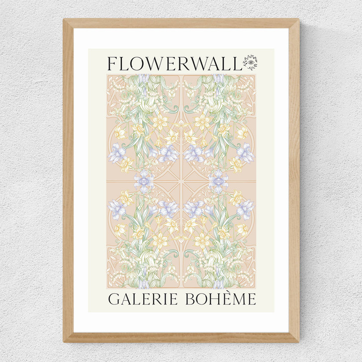 Flowerwall II Medium Oak Frame