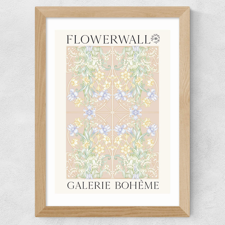 Flowerwall II Wide Oak Frame