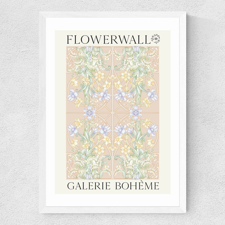 Flowerwall II Medium White Frame