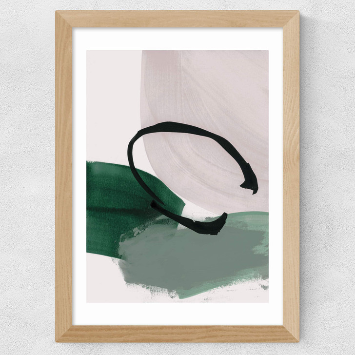 Minimalist Painting I Wide Oak Frame