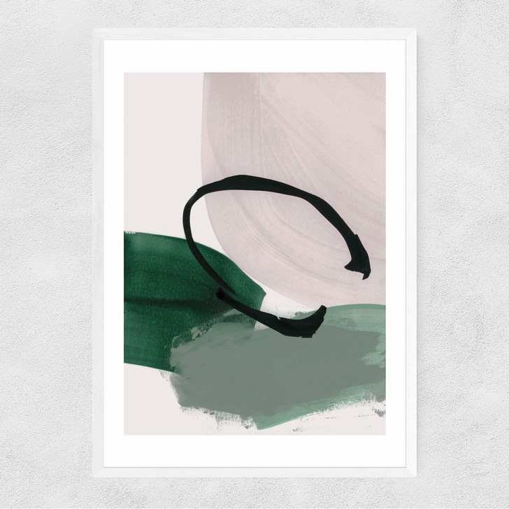 Minimalist Painting I Narrow White Frame