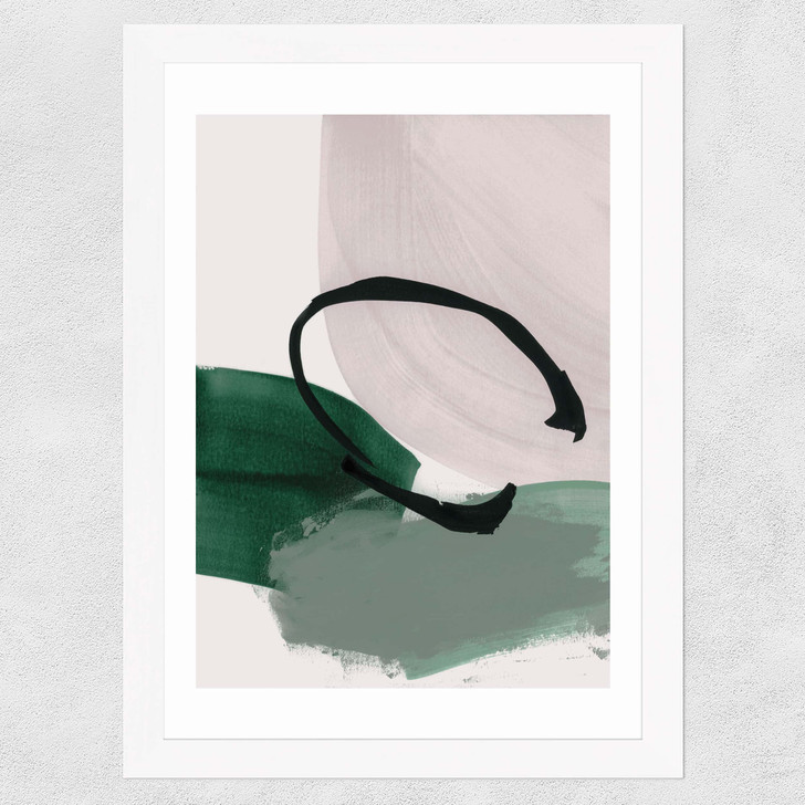 Minimalist Painting I Wide White Frame