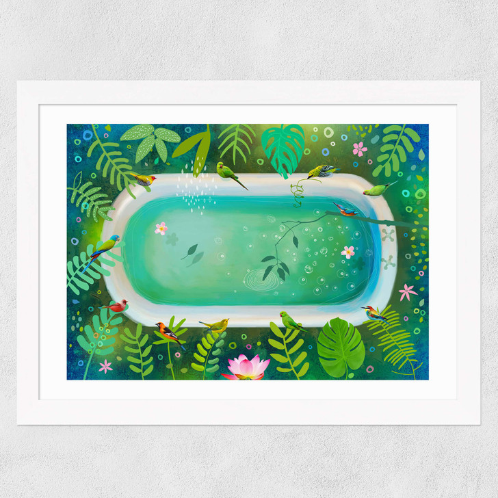 Forest Bathing Wide White Frame
